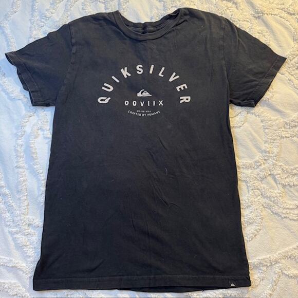 Quiksilver Graphic Tee Black XL Youth Short Slve Surf T-Shirt Casual Streetwear - Picture 1 of 8